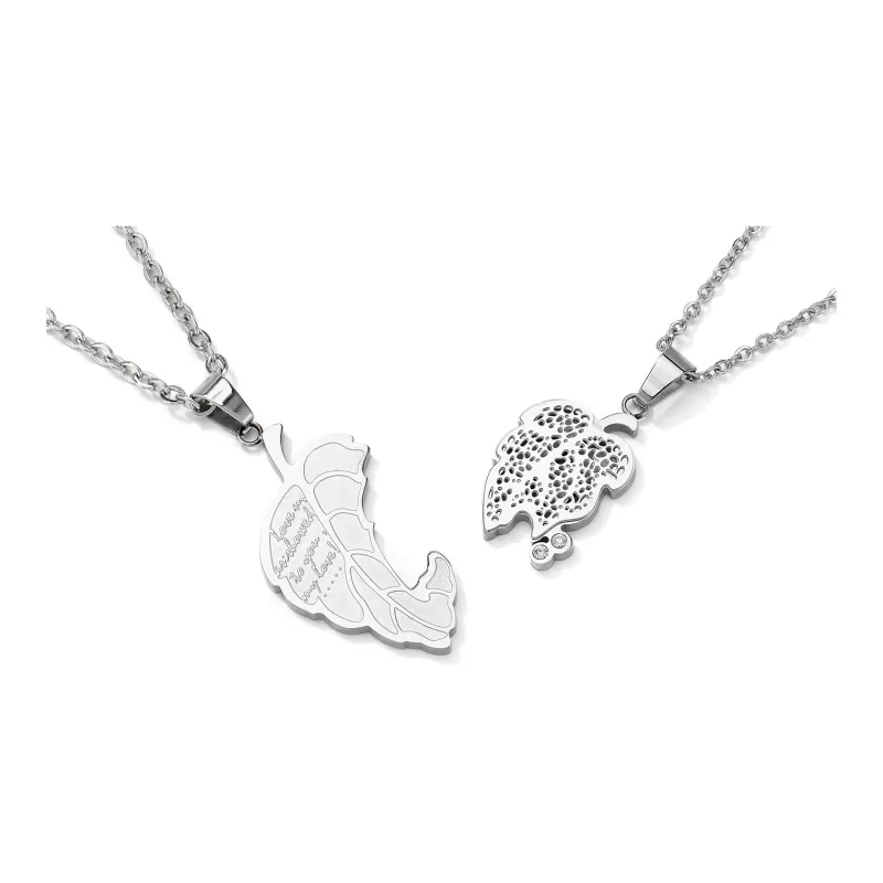 GENANX Necklaces Unisex Silvery White-1