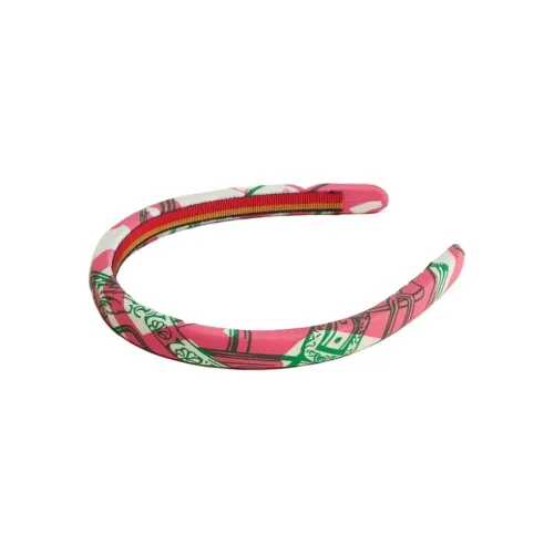 HERMES Silk Headbands Women's Pink
