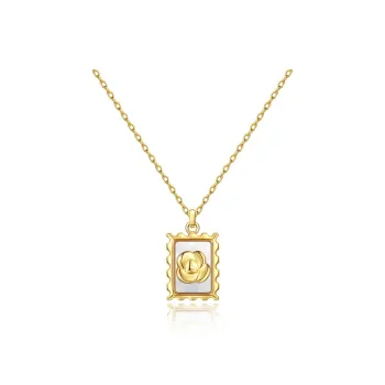 FANCI S925 Silver Inlaid Oyster Necklaces Women's