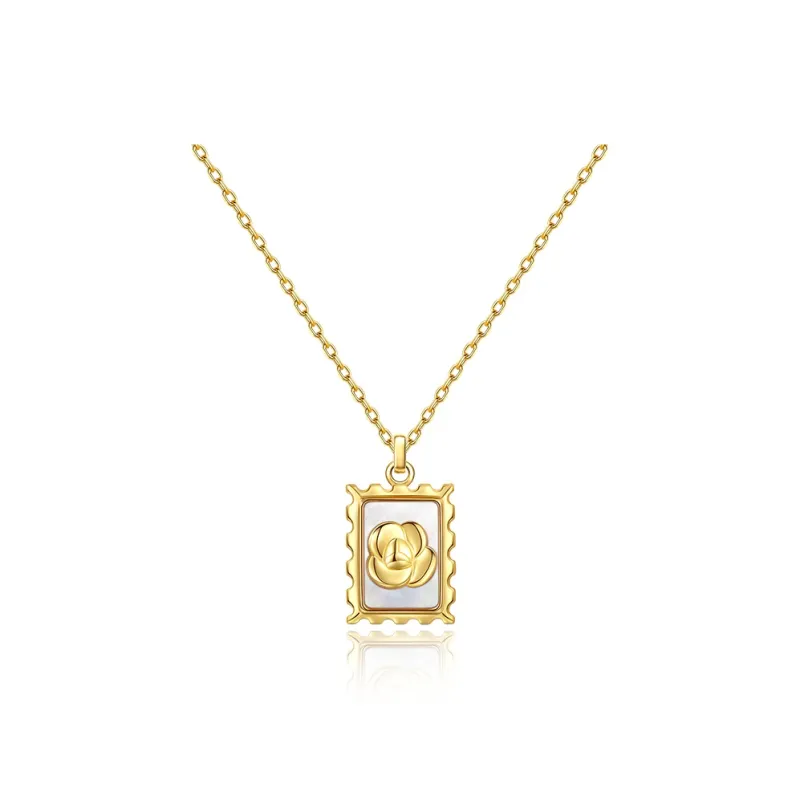 FANCI S925 Silver Inlaid Oyster Necklaces Women's-0