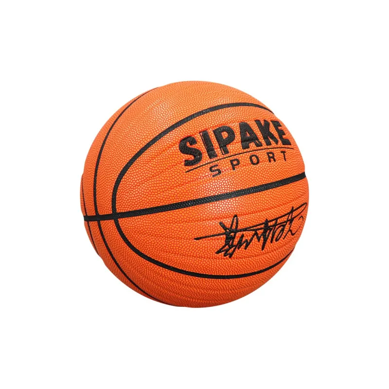 SIPAKESPORT PU Basketball Wave Pattern Orange Size 7 Students Exclusive Training Unisex-2
