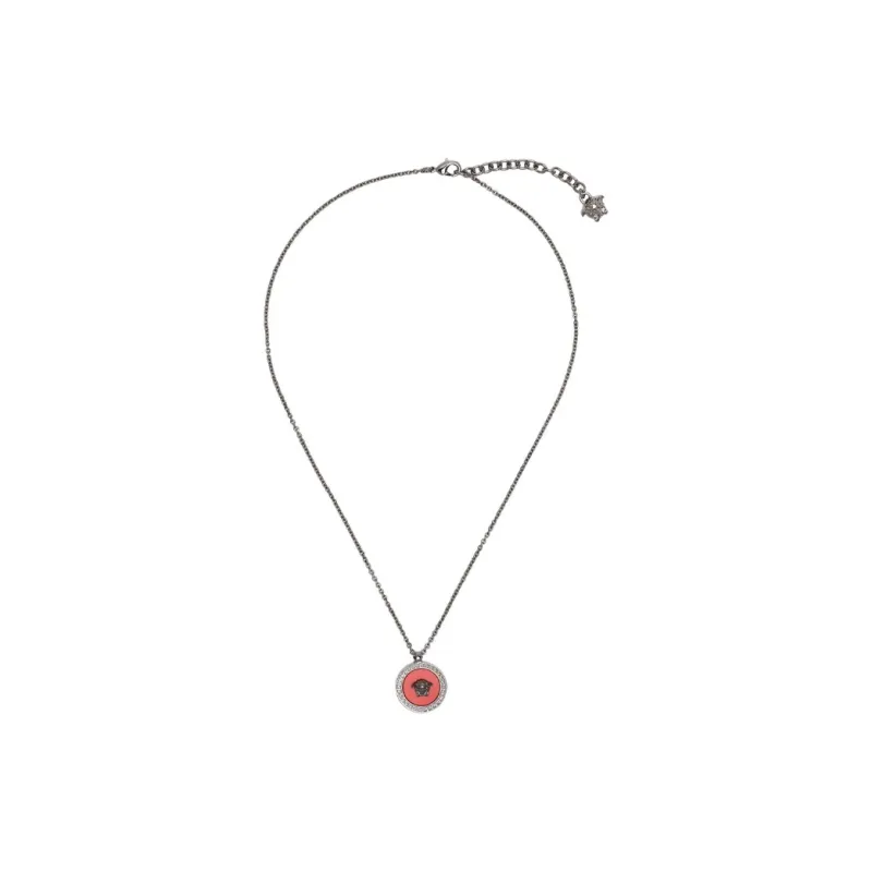 VERSACE Necklaces Men Silver Gray-1