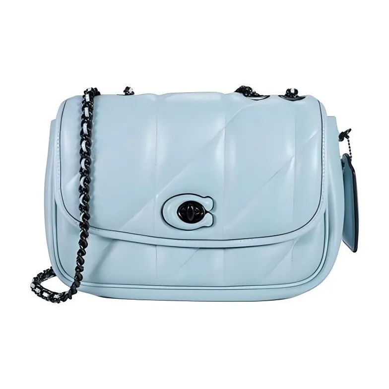 COACH Shoulder Bag With Quilting Pillow Madison Dove Grey-0