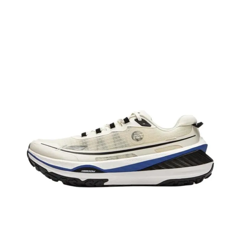 LiNing Dilu Cushioning, Slip Resistant, Abrasion Resistant, Rebound Low Top Running Shoes Men's Beige White Black-0
