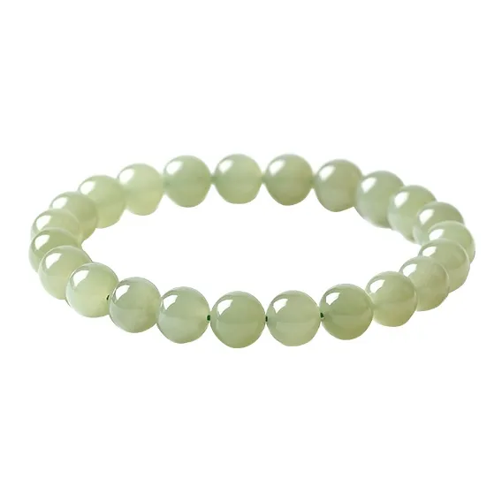 Baozhi Hetian Jade Bracelets Pale Greenish White Jade Women's-2
