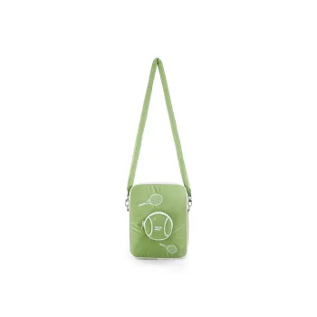 Crying Center Fabric Crossbody Bag Unisex Green