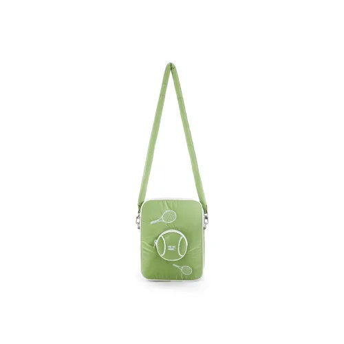 Crying Center Fabric Crossbody Bag Unisex Green