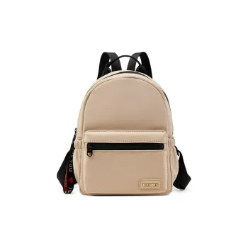 Teenmix Nylon Fabric With Microfiber Synthetic Leather Backpack Portable Women's Multicolor