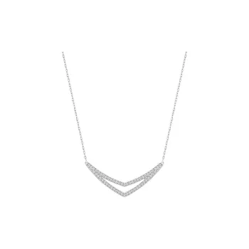 Swarovski Alpha Palladium Plated, Crystal Necklaces Women's Silver