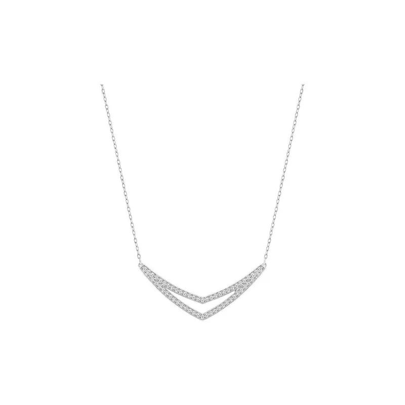 Swarovski Alpha Palladium Plated, Crystal Necklaces Women's Silver-0