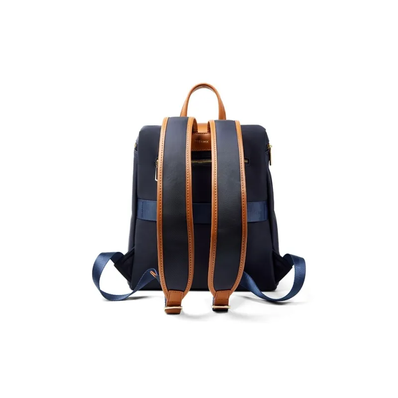 Teenmix Nylon Laptop Backpack Bag Women's Black/Khaki/Blue-12