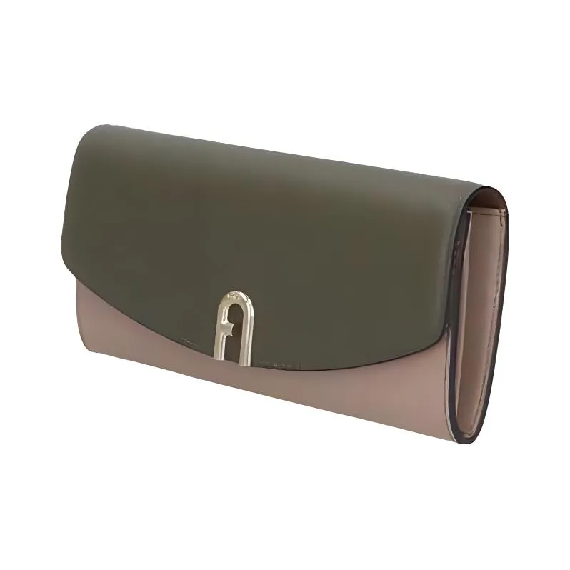Furla Leather Coin Purses Wallets Women's Green/Brown-1