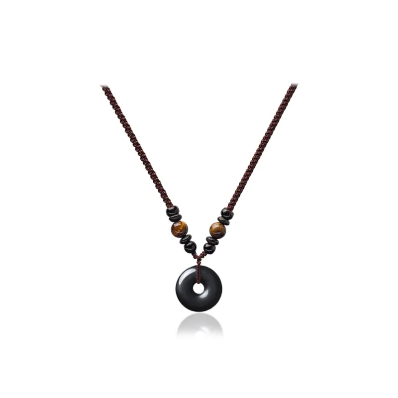 Teddy Bear Collection Obsidian Necklaces Unisex-3