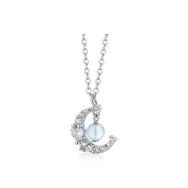 KADER S925 Silver Necklaces Women's Multiple Colors-5