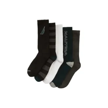 NAUTICA Mid-Calf Socks Men's 5 Pack Multicolor