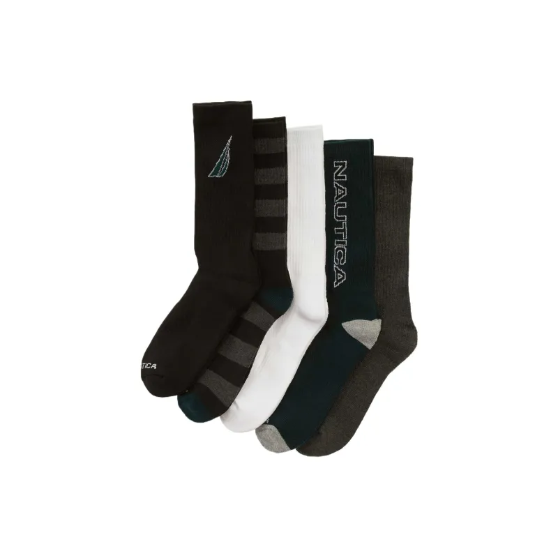 NAUTICA Mid-Calf Socks Men's 5 Pack Multicolor-0