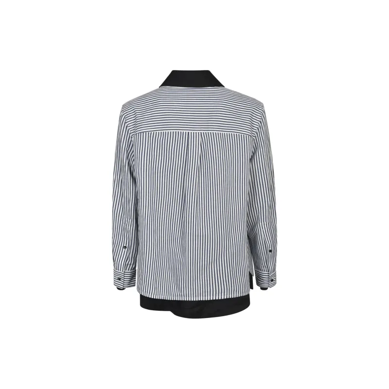 Bottega Veneta Double Layered Striped Shirt-1