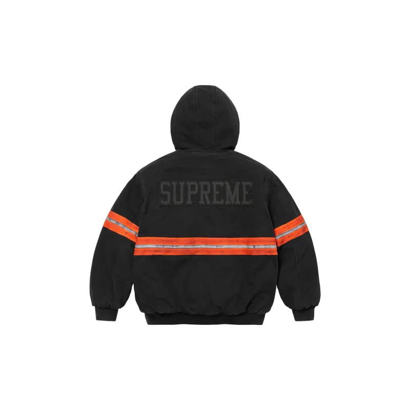 Supreme Reflective Stripe Hooded Work Jacket-7