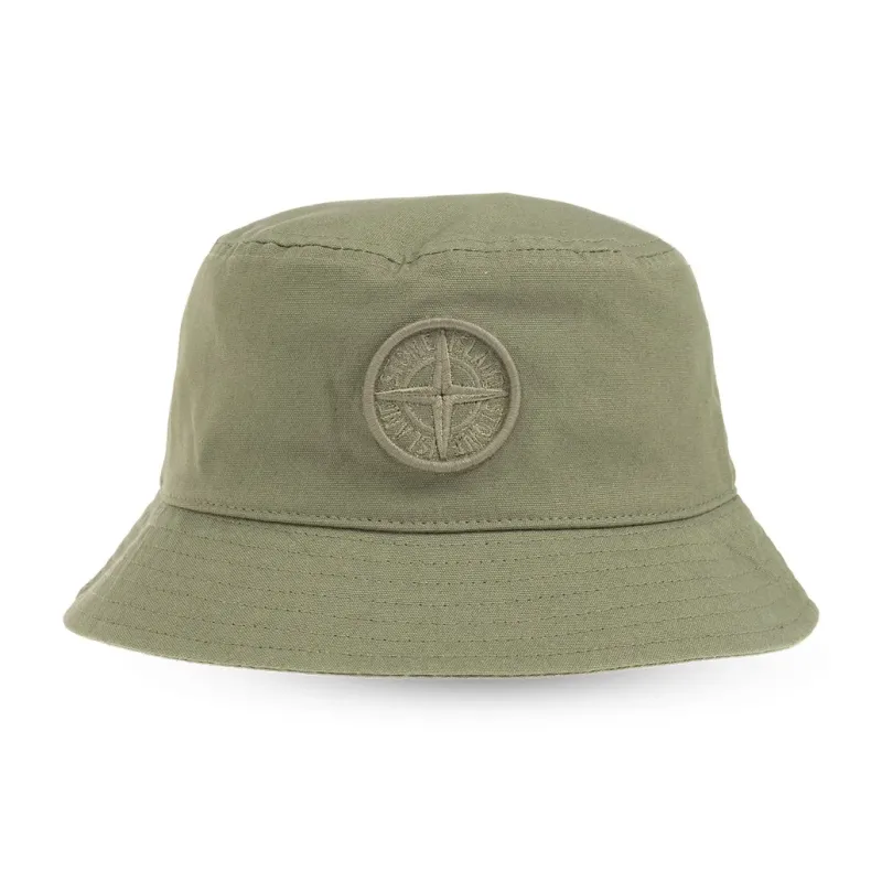 STONE ISLAND 100% Cotton Bucket Hats Kids' Green-0