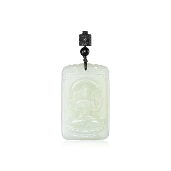 Cuiya Golden Building Hetian Jade Pendants Unisex