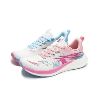 IWZI Low Top Running Shoes Unisex Blue Pink Mismatched Color