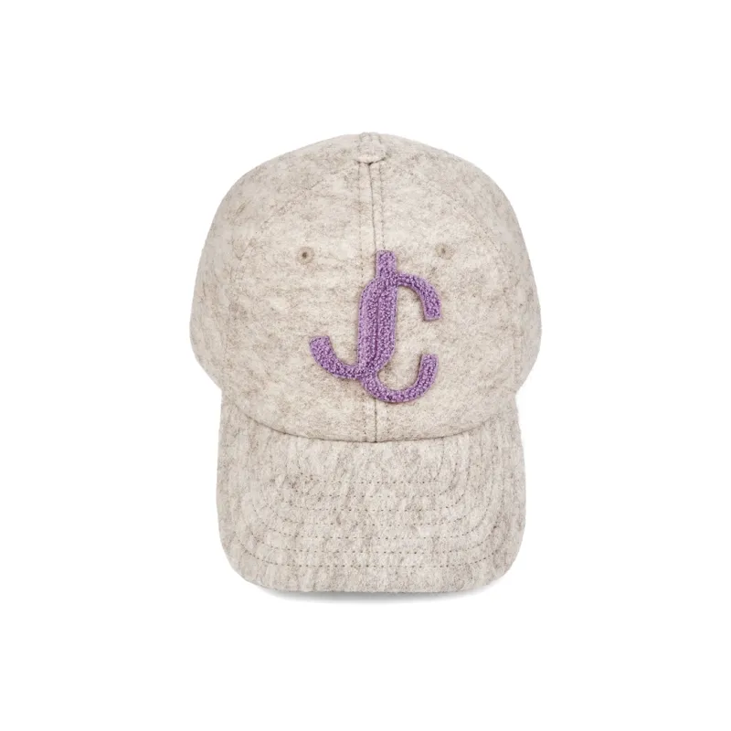 Jimmy Choo Paxy Bouclé-logo Baseball Cap-0