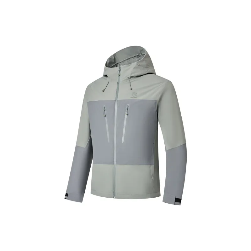 QIAODAN Mountain God Series Windbreaker Jackets Men Wander Gray-2