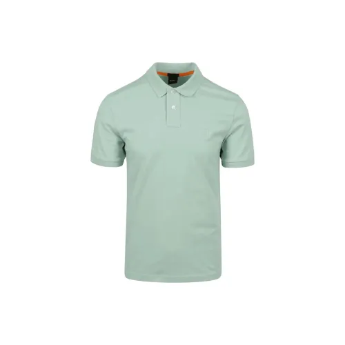 HUGO BOSS Polo Shirts Men Aqua Green