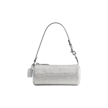 COACH Nolita Fabric With Cow Leather Portable Crossbody Bag, Shoulder Bag Regular Women's Silver