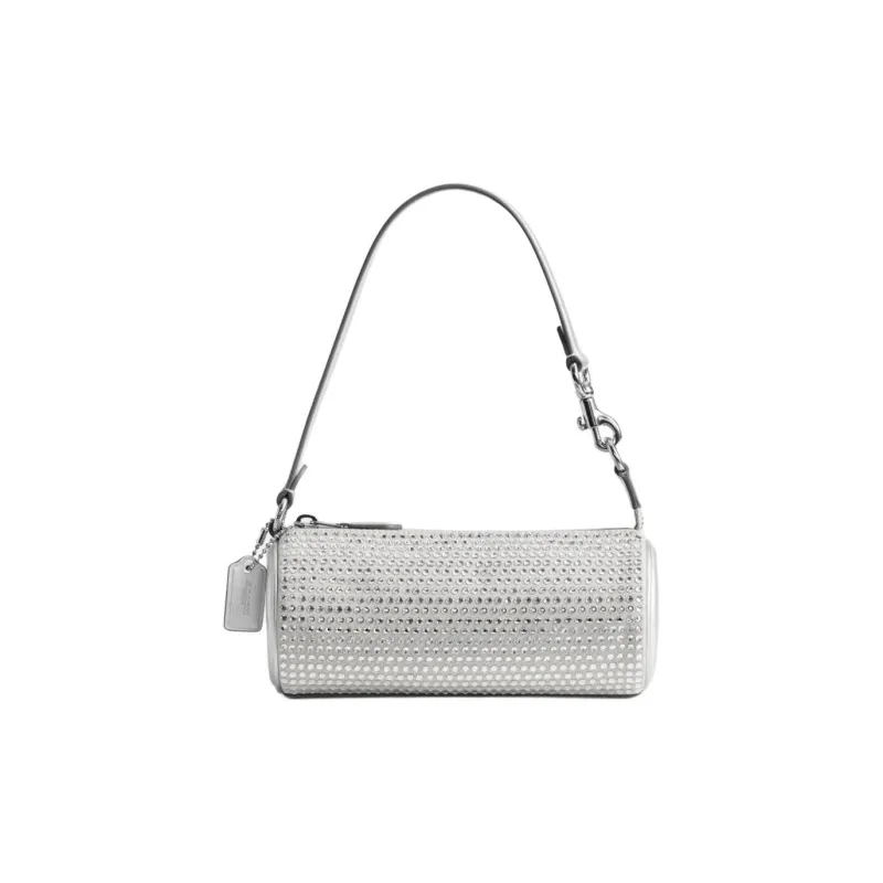 COACH Nolita Fabric With Cow Leather Portable Crossbody Bag, Shoulder Bag Regular Women's Silver-0