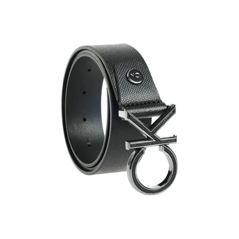 CK/Calvin Klein Casual Business Letter Embossed Pin Buckle Leather Belts Men's-1