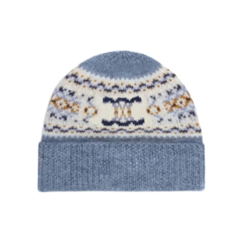 CELINE Beanie In Triomphe Fair Isle Wool-0