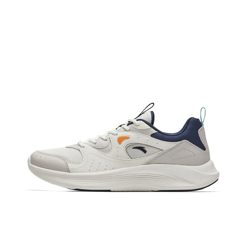 Anta Cushioning Anti-Slip And Wear-Resistant Low-Top Casual Running Shoes Men's White Gray Blue-0