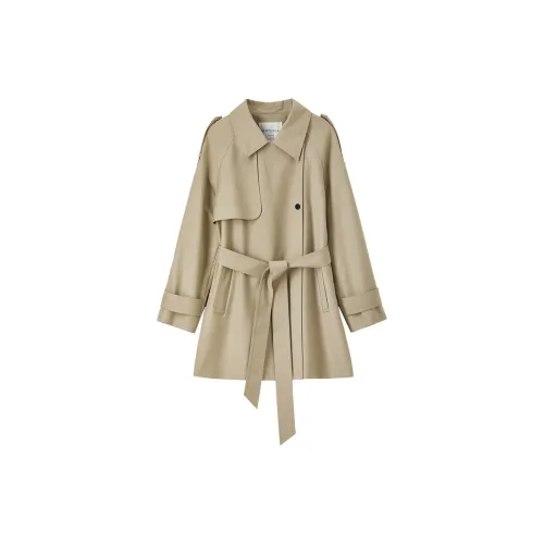 SENTUBILA Trench Coats Women's Khaki