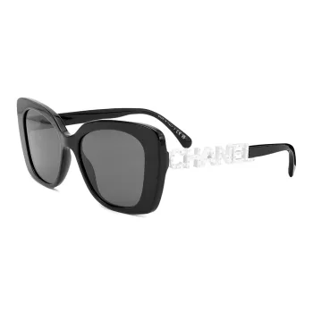 CHANEL Butterfly Sunglasses Women's Black