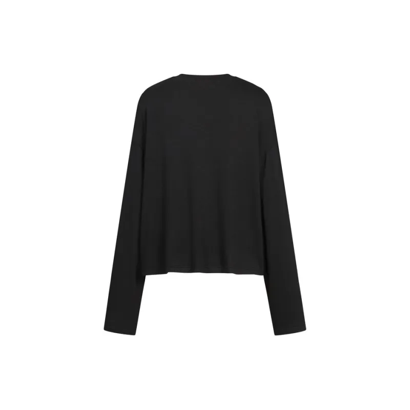 Three Quarters T Shirt Women's Black-1