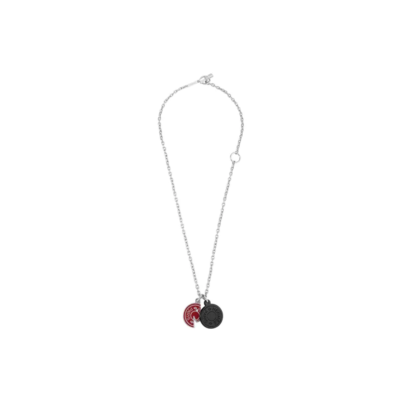 HERMES Carrousel Metal Necklaces Men's Hermes Red-2