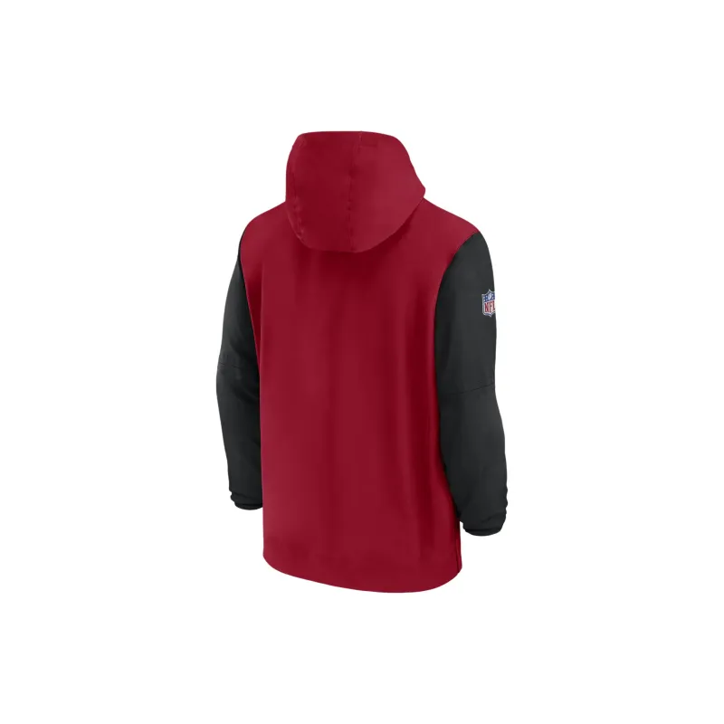 Nike Atlanta Falcons Sideline Pre-Game Player Men's Nike Nfl 1/2-Zip Hooded Jacket-1