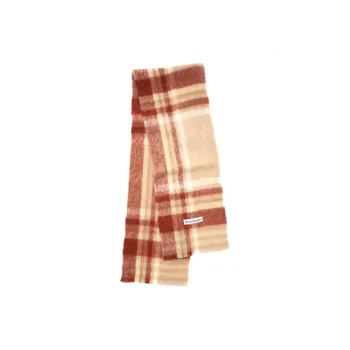 Acne Studios Long checked Logo Scarf