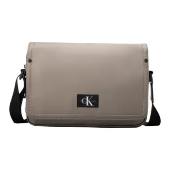 CALVIN KLEIN Fabric Crossbody Bag Shoulder Bag Medium Size Men's Gray Coffee