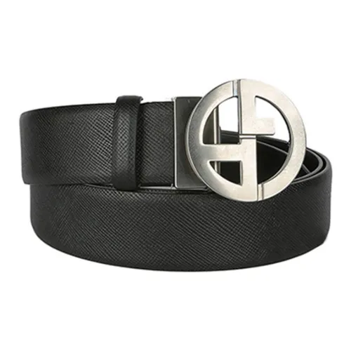 GIORGIO ARMANI Leather Belts Men Black