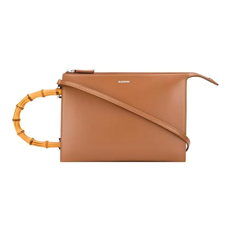 JIL SANDER Calfskin Shoulder Bag Crossbody Bag Handbag Women's Brown-0