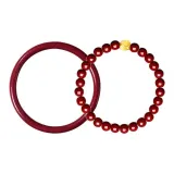 Turn The World around Fortune Cinnabar Beaded Bracelet+Cinnabar Bangle