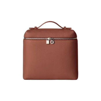 Loro Piana Calfskin Backpack Women's Dark Brown