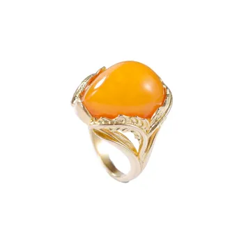 S&A Amber Beeswax Rings Women's