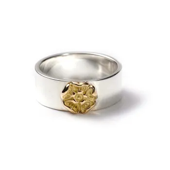 GOD SUNS 950 Silver 18K Gold Rings Unisex