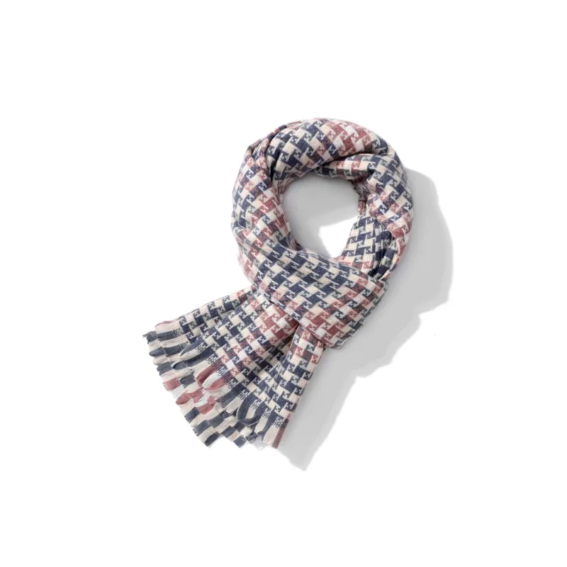 XXOFF Knit Scarves Unisex Light Pink Blue-0