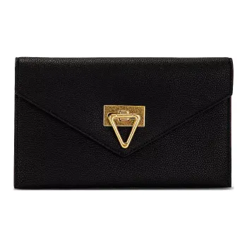 Bottega Veneta POINT Grained Calfskin Clutch Women's Black