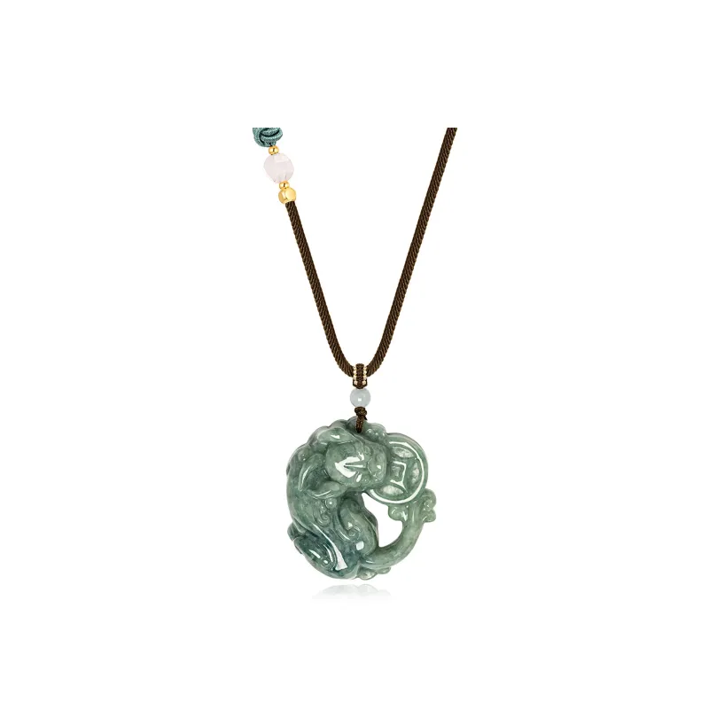 Far Mountain Joe Bean Type Jadeite Pendants Unisex-4