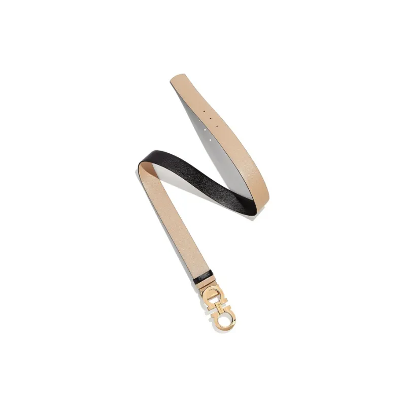 FERRAGAMO Double Sided Cow Leather Belts Women's Multicolor Width 3.5CM-1